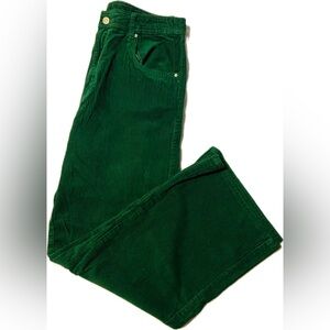 Refuge Emerald Green wide leg coudroy pants